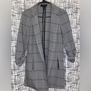 Gingham Plaid Blazer